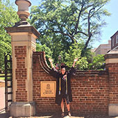 graduation photo on the horseshoe