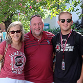 student with parents